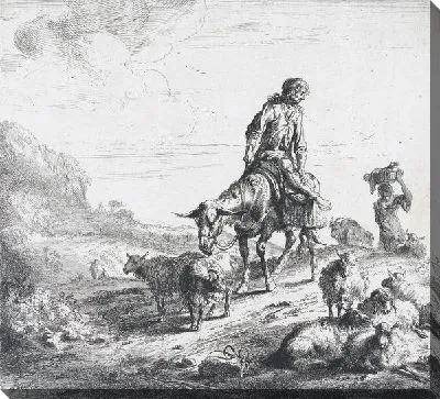 Молодой человек на осле