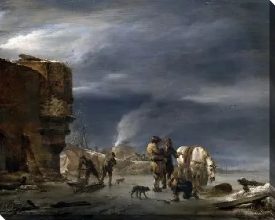 Картина На льду близ города