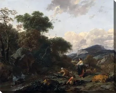 Картина Пейзаж с фигурами