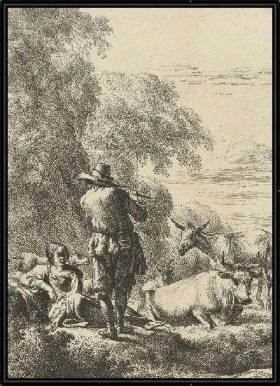 Картина Пастух, играющий на флейте