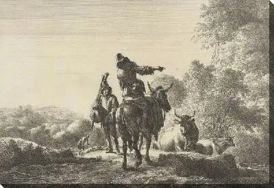 Картина маслом Пастух и волынщик