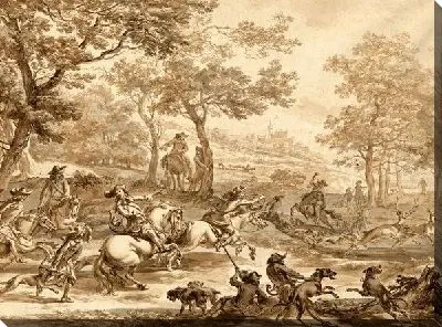 Картина маслом Оленья охота