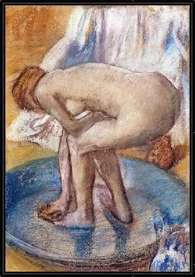 Картина Женщина, купающаяся в тазу