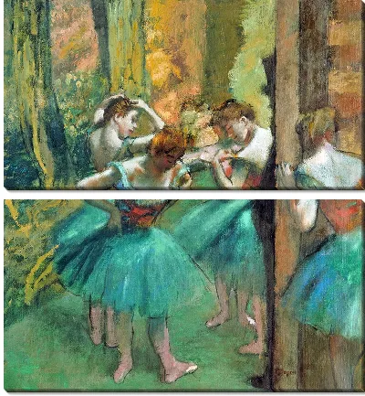 Картина Танцовщицы в розовом и зелёном