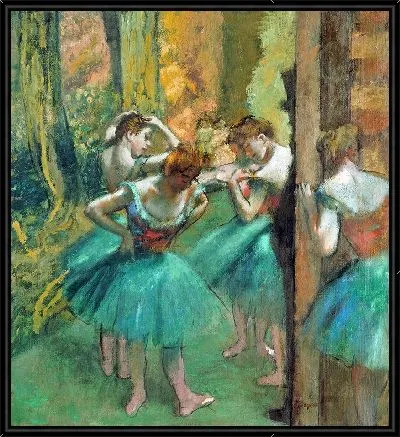 Картина Танцовщицы в розовом и зелёном