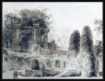 Римский парк с фонтаном