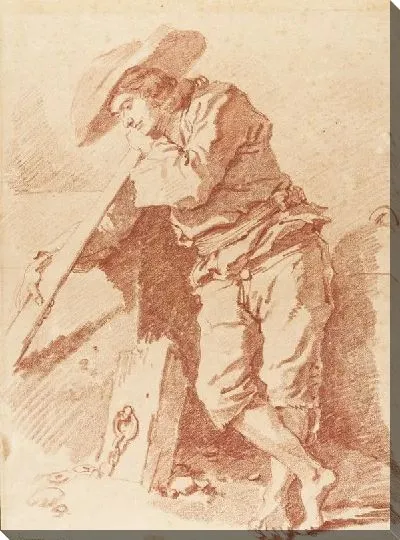 Картина Рыбак, опёршийся на весло