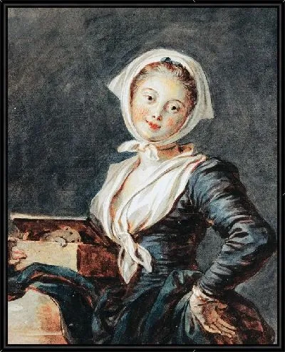 Картина Девушка с щенком