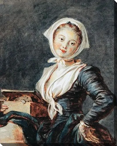 Картина Девушка с щенком