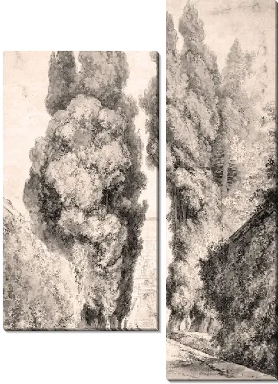 Картина Кипарисовая аллея на вилле