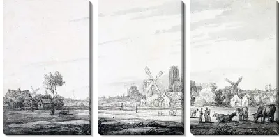 Картина Вид Дордрехта из лугов