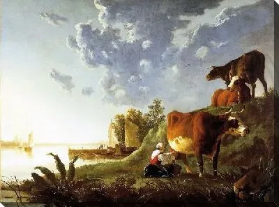 Картина Вечером на лугу