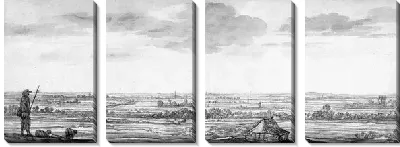 Картина Вид на речную долину