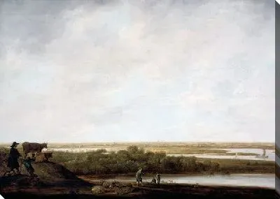 Картина Панорамный пейзаж с пастухами