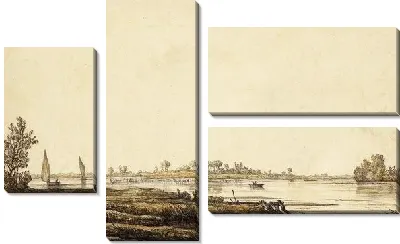 Картина Речной пейзаж №2