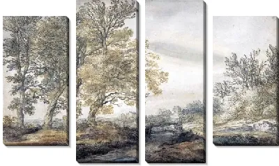 Картина Пейзаж с деревьями №8