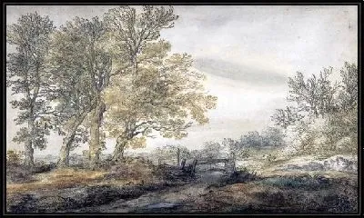 Картина Пейзаж с деревьями №8