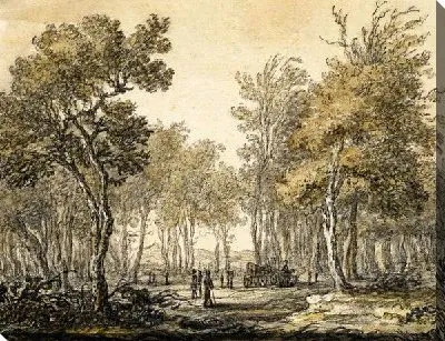 Картина Фигуры в лесу рядом с дюнами