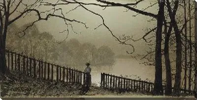 Картина Озеро в тумане