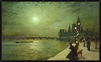 Картина Размышления на берегу Темзы