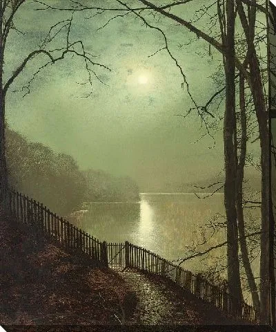 Картина Озеро в лунном свете