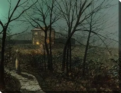 Картина Дама возле дома