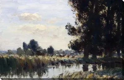 Картина Река у леса