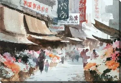 Картина Цветочный рынок