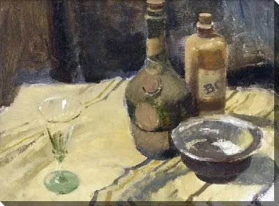 Картина Бутылки на столе