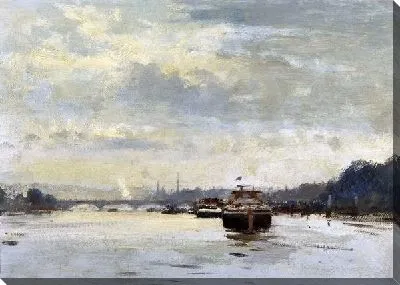 Картина Лодки на реке