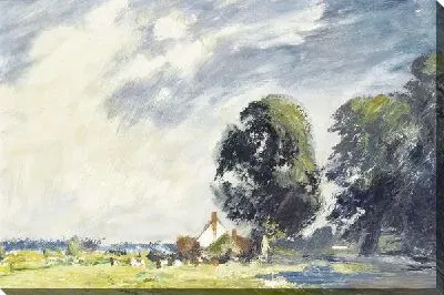 Картина Облака над деревней