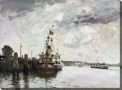 Картина Лодки у причала №8