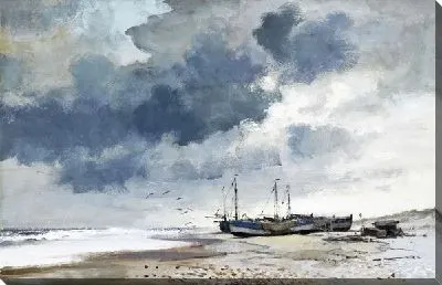 Картина Облака над пляжем