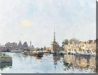 Картина Река возле горда