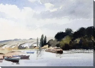 Картина Пейзаж с рекой №8