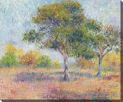 Картина Пейзаж с двумя деревьями