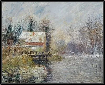 Картина Дом у озера