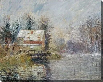 Картина Дом у озера