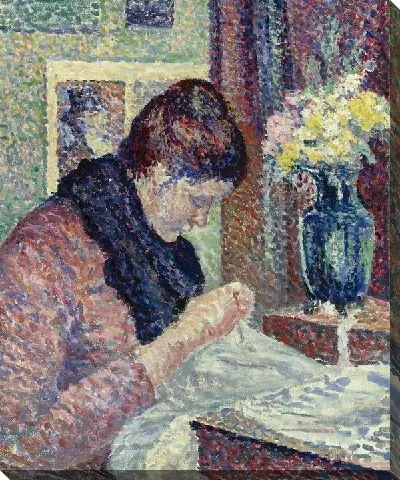 Картина Женщина шьет