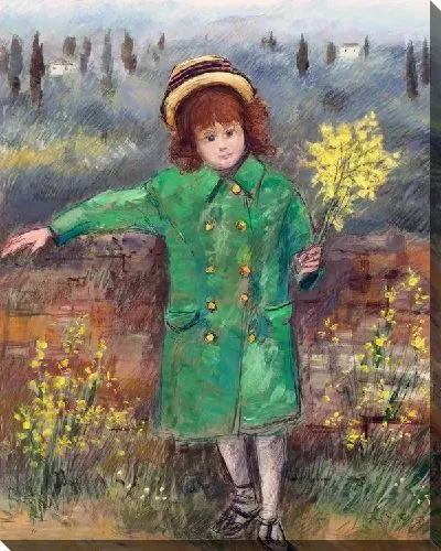 Картина Девочка в зеленом пальто