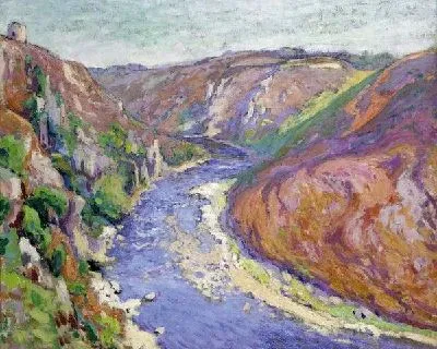 Картина Река в горах