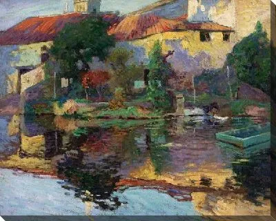 Картина Дом у реки