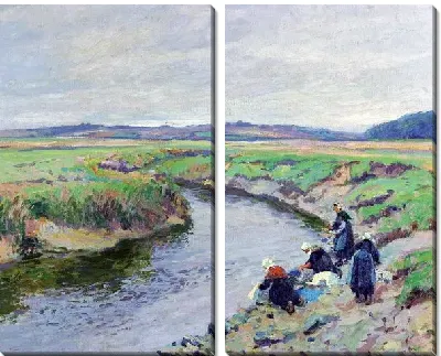 Прачки на берегу реки