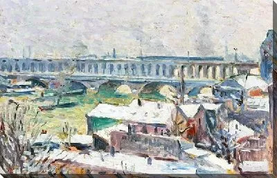 Картина Пейзаж с мостом №6
