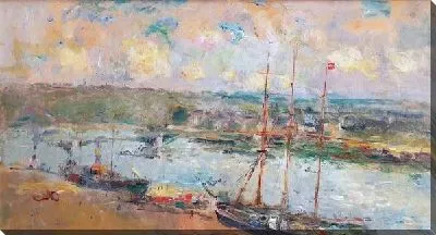 Картина Лодки на берегу №5