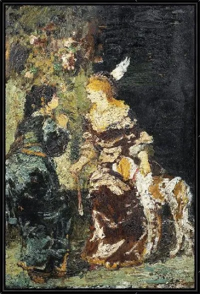 Картина Женщины и собака