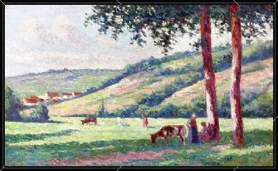 Пейзаж с коровами