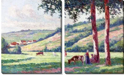 Пейзаж с коровами