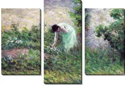 Картина Женщина собирающая цветы