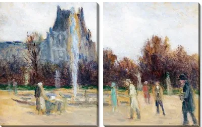 Картина Возле фонтана